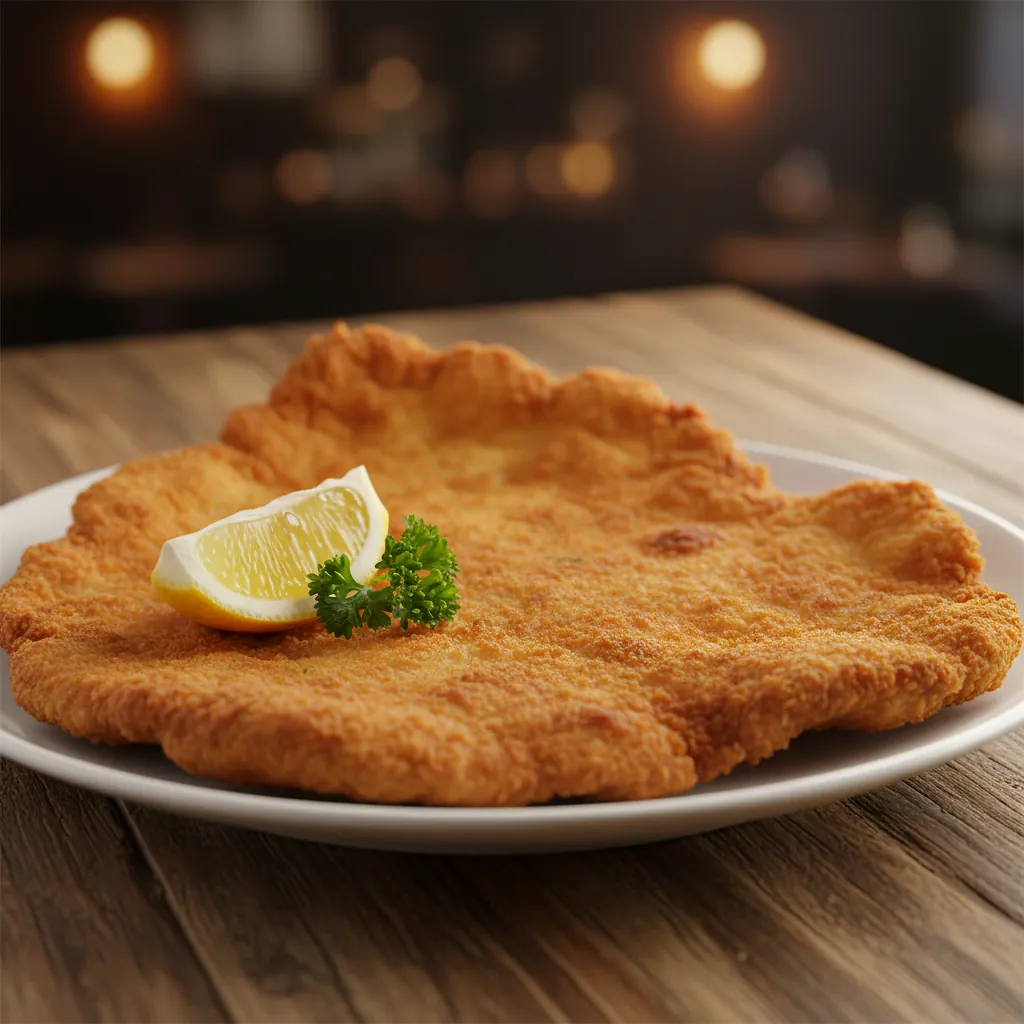 Krokante Wiener Schnitzel met citroen en peterselie