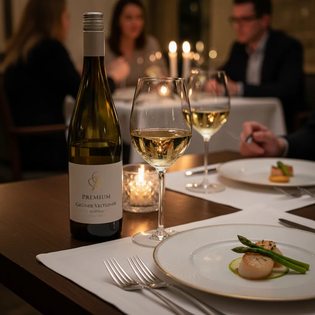 Oostenrijkse wijn in een elegant kristallen glas